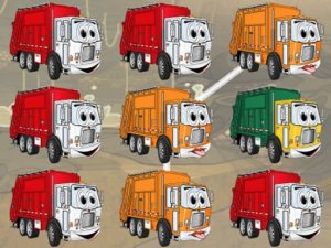 Garbage Trucks Matching Online Puzzle Game