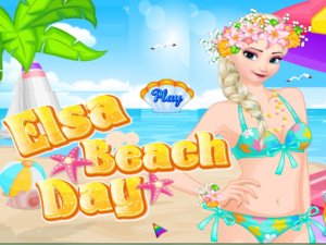 Elsa Beach Day Dress Up Game