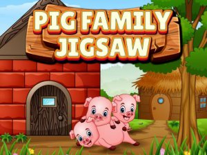 Pig Family Jigsaw Puzzle Game