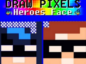 Draw Pixels Heroes Face Puzzle Game