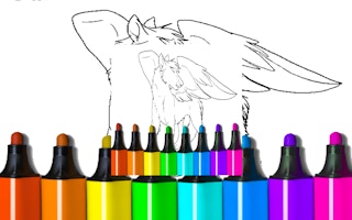 Anime Wolves Coloring Book Game